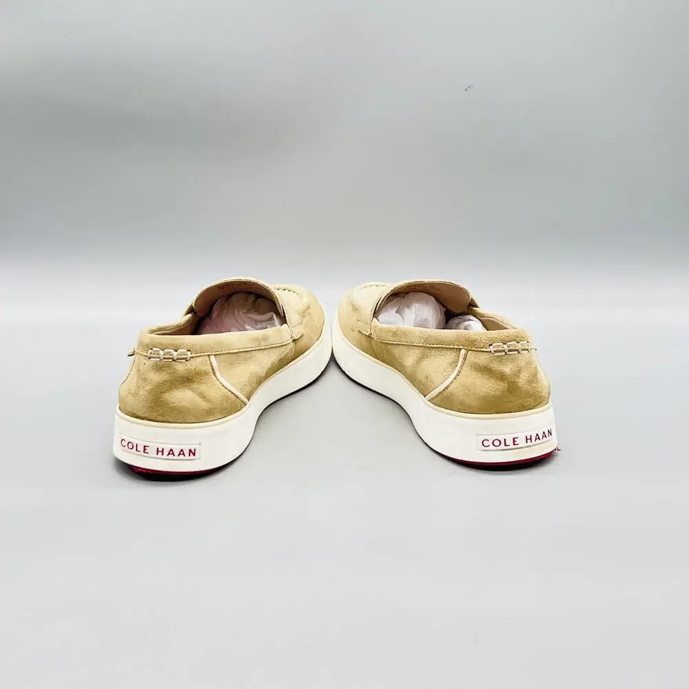 Cole Haan Shoes Womens 6 Beige Suede Nantucket 2.0 Penny Loafer Flats Slip On